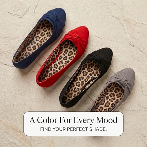 Image of Women's Flats with Knot Front Cute Ballet Flats for Women Casual or Dressy Shoes for Women Comfortable Flats Womens Shoes