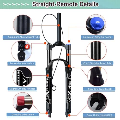 Fourche vtt pivot 1-1/8 pour éliminer les vibrations en descente