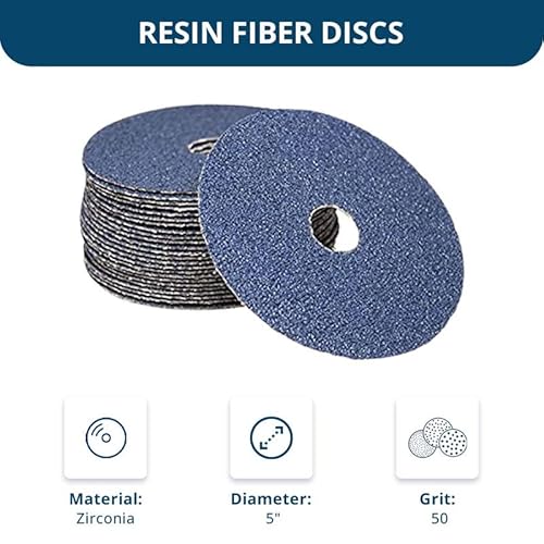 Benchmark Abrasives BM-RD5Z50_Q25 5 Inch Sanding Discs Resin Fiber Zirconia Grinding Disc thumb #4