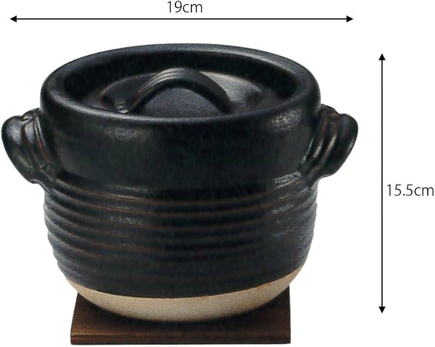 火加減いらず 魔法の土鍋 炊飯鍋 強火10分のみ  萬古焼 窯変天目 2合炊き Amazon | 【 火加減いらず 】 魔法の土鍋 ご飯鍋 炊飯鍋 ごはん