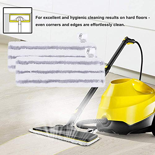 KEEPOW 5 Pack Steam Cleaning Microfibre Cloth Set for Karcher Steam Cleaner EasyFix SC2, SC3, SC4, SC5 Floor Nozzle, Updated Version, New Gray 3 Gallery Image