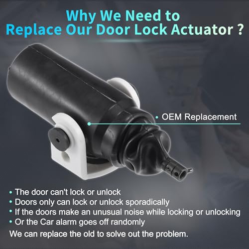 Image of X AUTOHAUX Replacement Front Rear Side Power Door Lock Actuator Motor for Ford F-150 F-250 F-350 1989-1991 Door Latch Actuator Assembly Replace Black 2 Set