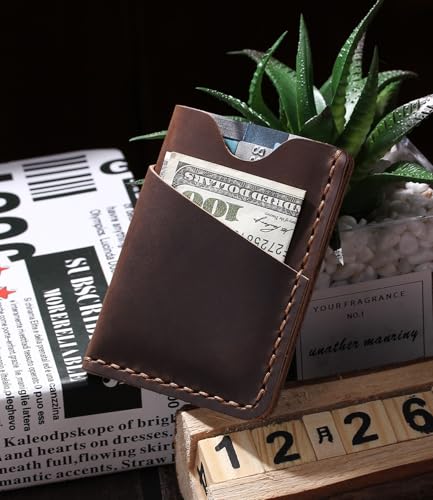 Personalized Slim Leather Card Holder, Custom Minimalist Wallet, Monogrammed Engraved Credit Card Holder, Fathers Day, Christmas, Valentines Day Gifts4