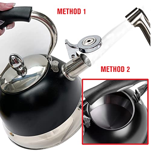 image for Emeril Lagasse 2.6 Quart/2.5 Liter Whistling Tea Kettle, Stainless Ste