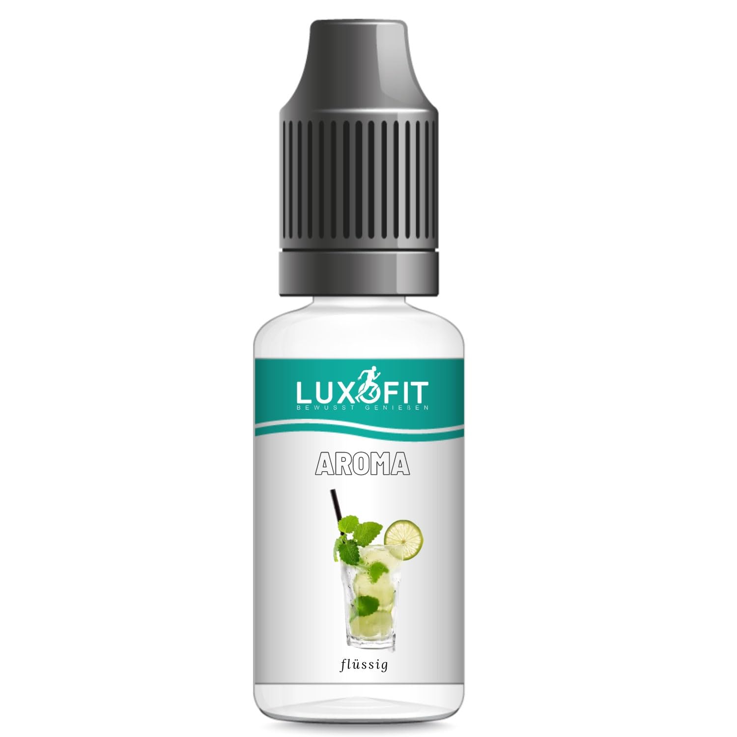 Luxofit Mojito Aroma flüssig, Aromen für Lebensmittel und Getränke, GMO-frei, Vegetarisch und Vegan, Geschmacksrichtungen für die Gastronomie, Made in Germany (1 L)