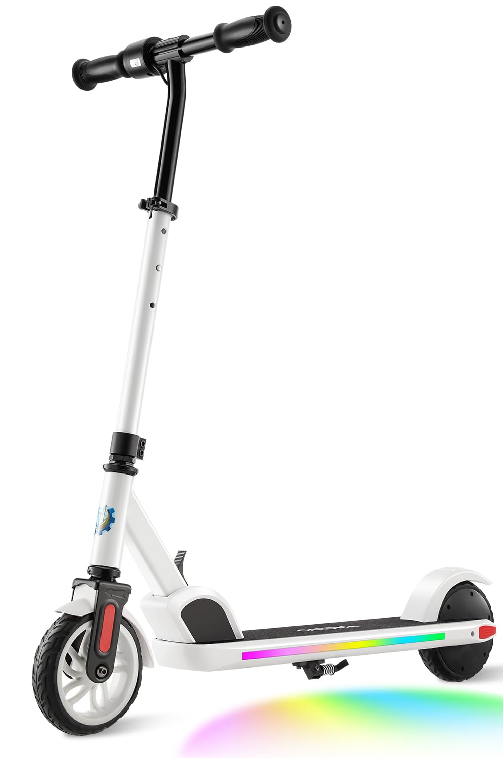 Tooluck Electric Scooter Kids E35 PRO, Foldable Electric Scooter for Kids Ages 6-14, Up to 10MPH & 7 Miles, White