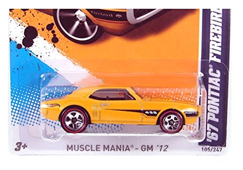 Hot Wheels - 67 Pontiac Firebird 400 - Amarillo con franjas negras miniatura 2