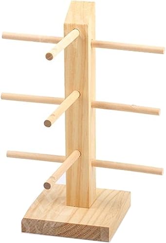 TANG SONG Soporte de exhibición de lentes de madera maciza para gafas de sol, estante de exhibición de lentes de madera, escaparate doble de lino