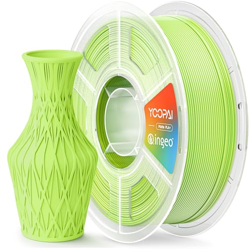 Image of PLA+ Matte Filament 1.75mm, Soft Matte Finish, Reduced Layer Lines, 1KG (2.2lbs) 3D Printer PLA Filament, Dimensional Accuracy + /- 0.02 mm, Apple Green
