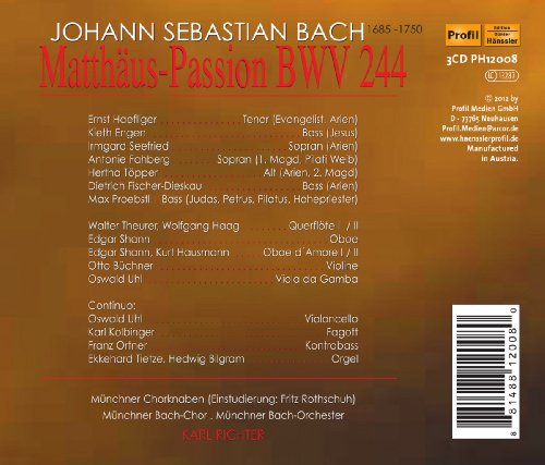 Matthaus-Passion Bwv 244 (3 CD)