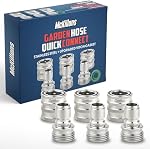 McKillans® Water Hose Quick Connect [Universal FIT] 3 Pack - Stainless Steel - Garden Hose Quick Connect Stainless - Durable Quick Connect Garden Hose Fittings - Easy Instant Connection