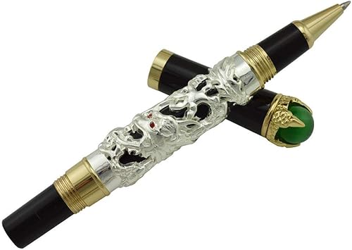 Miniatura 1 de Jinhao Silver Dragon Playing Pearl Roller Bolígrafo con joyas en la parte superior