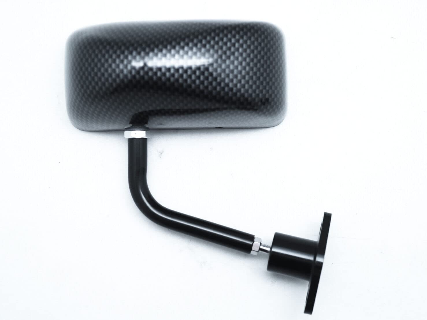 Specchietti Laterali Piccoli da Gara in Look Carbonio Auto/Moto Tipo F1, Coppia Lato Destro+Sinistro
