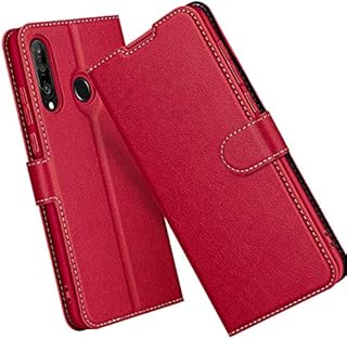 ELESNOW Case for Huawei P30 Lite / P30 Lite New Edition, Premium Leather Flip Phone Case Cover with Magnetic Closure Compatible with Huawei P30 Lite / P30 Lite New Edition (Red)