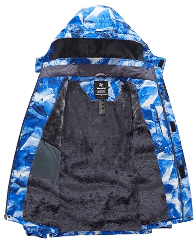 Image of Wantdo Men's Mountain Waterproof Ski Jacket Windproof Rain Jacket Winter Warm Hooded Coat