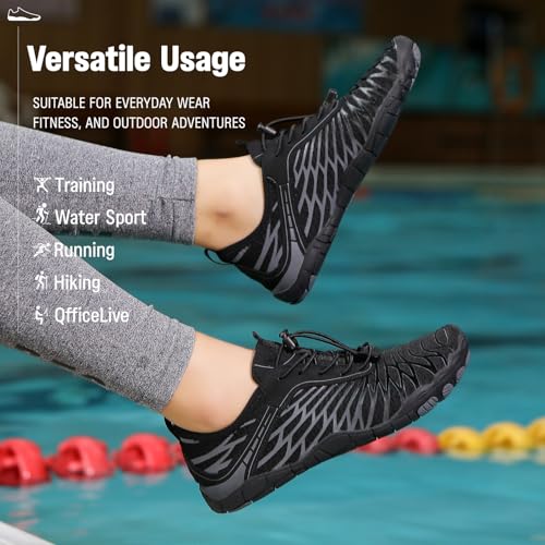 Image of Hiking Barefoot Shoes for Womens Mens, 2026 New Comfortable Healthy&Non-Slip Barefoot Vitality Shoes Women's Minimalist Athletic Footwear, Wide Toe Box Water Shoe for Women Men,Hiking Walking Daily Wear