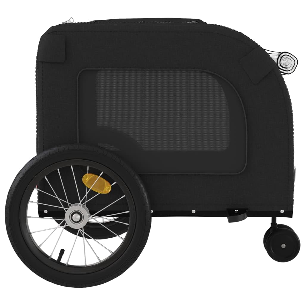 Homgoday Remolque de bicicleta para animales negro Oxford y hierro, mueble carro perro, carro para bicicleta, carro para perros, transportín perro bicicleta modelo 93856
