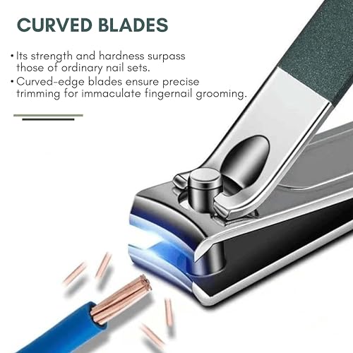 Beauté Secrets - Nail Cutter Set, Ultra Sharp Sturdy Fingernail Toenail Clipper Nail Clipper with Glass file 16 Pcs set for men women adult nail cutter set for Thick Toenails &... - Image 3