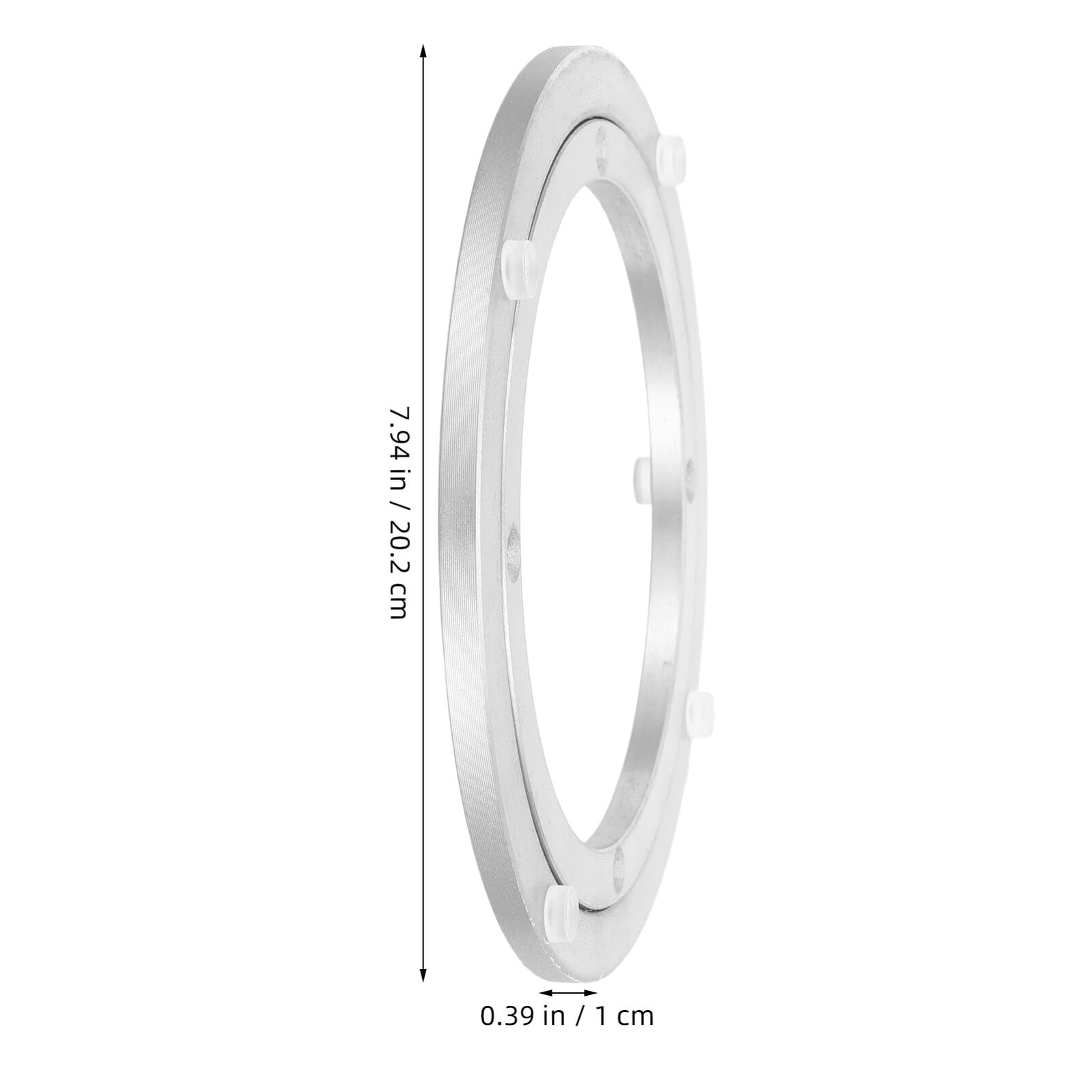 Plateau Tournant en Alliage D’Aluminium 20 CM pour Table 30-40 CM Base Rotative Silencieuse Roulement Lisse Plateau Tournant Alimentaire Antidérapant Cuisine et Salle à Manger
