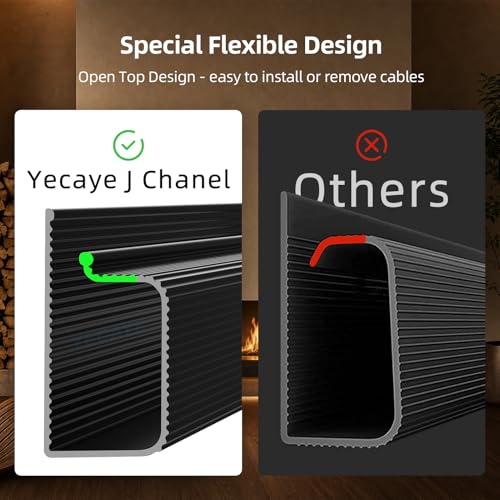 YECAYE 6-Pack J-Channel Cable Raceway Kit — view 7