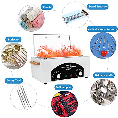 High Temperature Cleaning Box, Multi-Functional Nail Salon Cleaning Supplies 2L Hot Towel Cabinet With Stainless Tray, Dry Heat Box Spa Salon Equipment Barber Cleaning Machine For Metal Tools 300W #TOP3