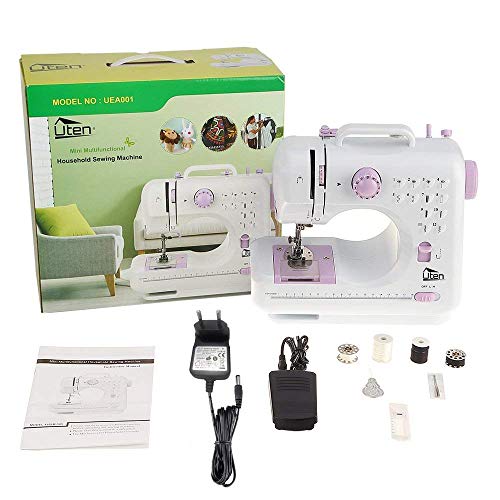 Kranich Portable Sewing Machine 2 Speed 12 Stitches Double Thread Needle Mini Sewing Machine