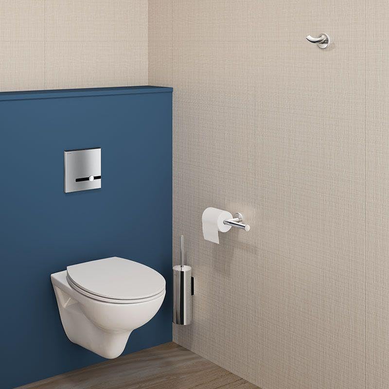 Delabie Dérouleur de papier toilette pour 2 rouleaux de papier toilette, aspect satiné