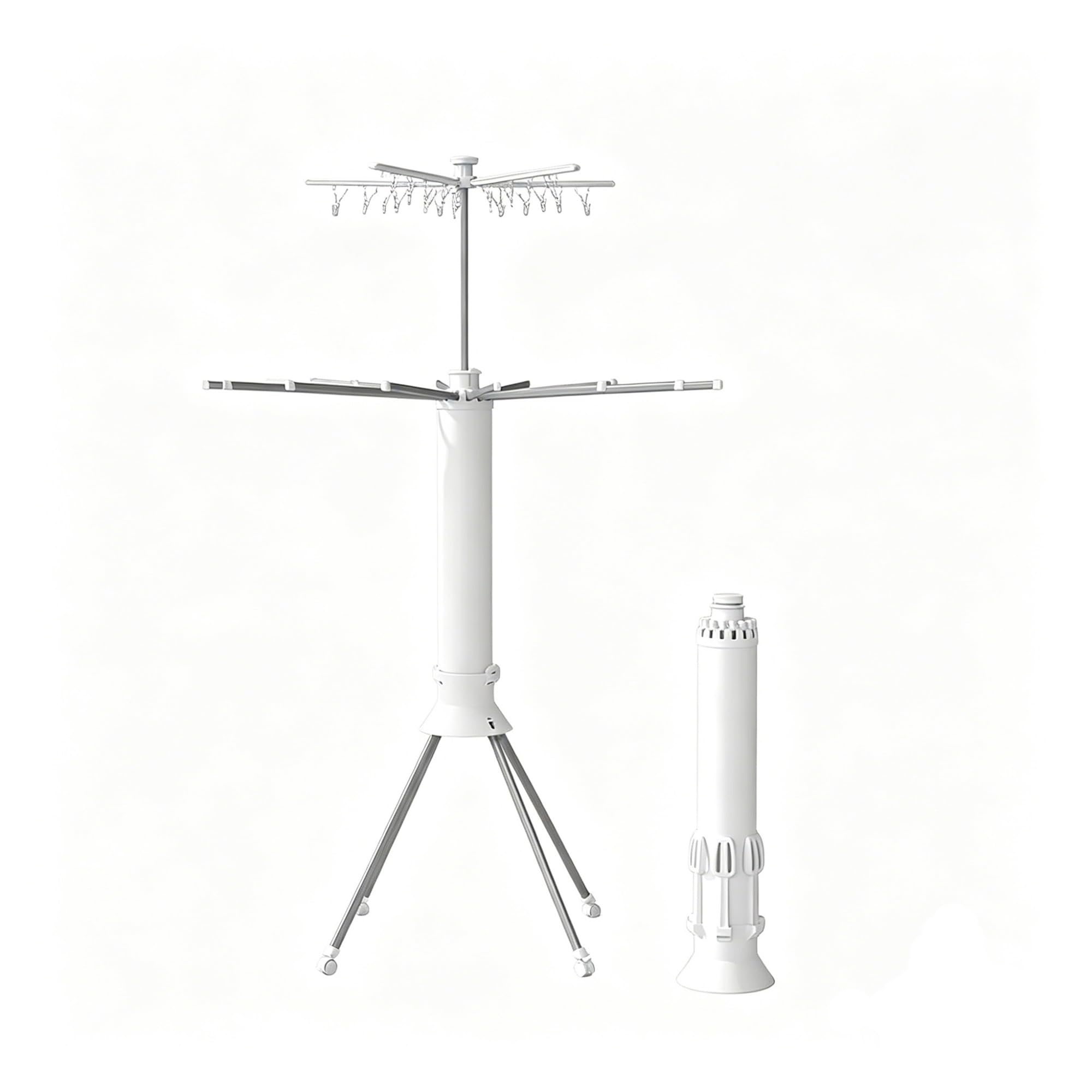 AXYLQJVZNC Octopus Shaped Floor Drying Rack, Foldable Portable Rotating Clothes Hanger for Balcony(Type-D)