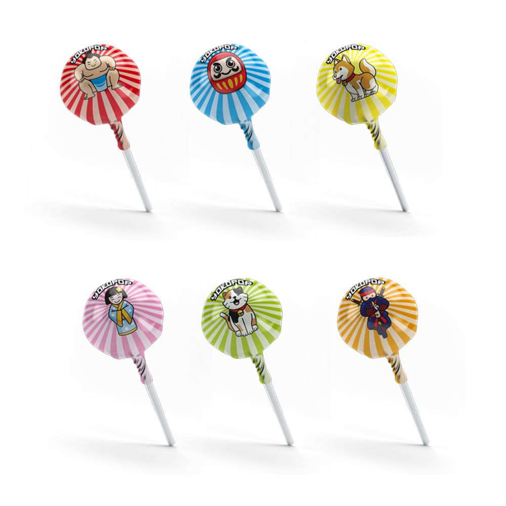 Caramelos Cerdán Mini YokoPop con Palo Sabores Variados Bolsa 100 Unidades Sin Gluten