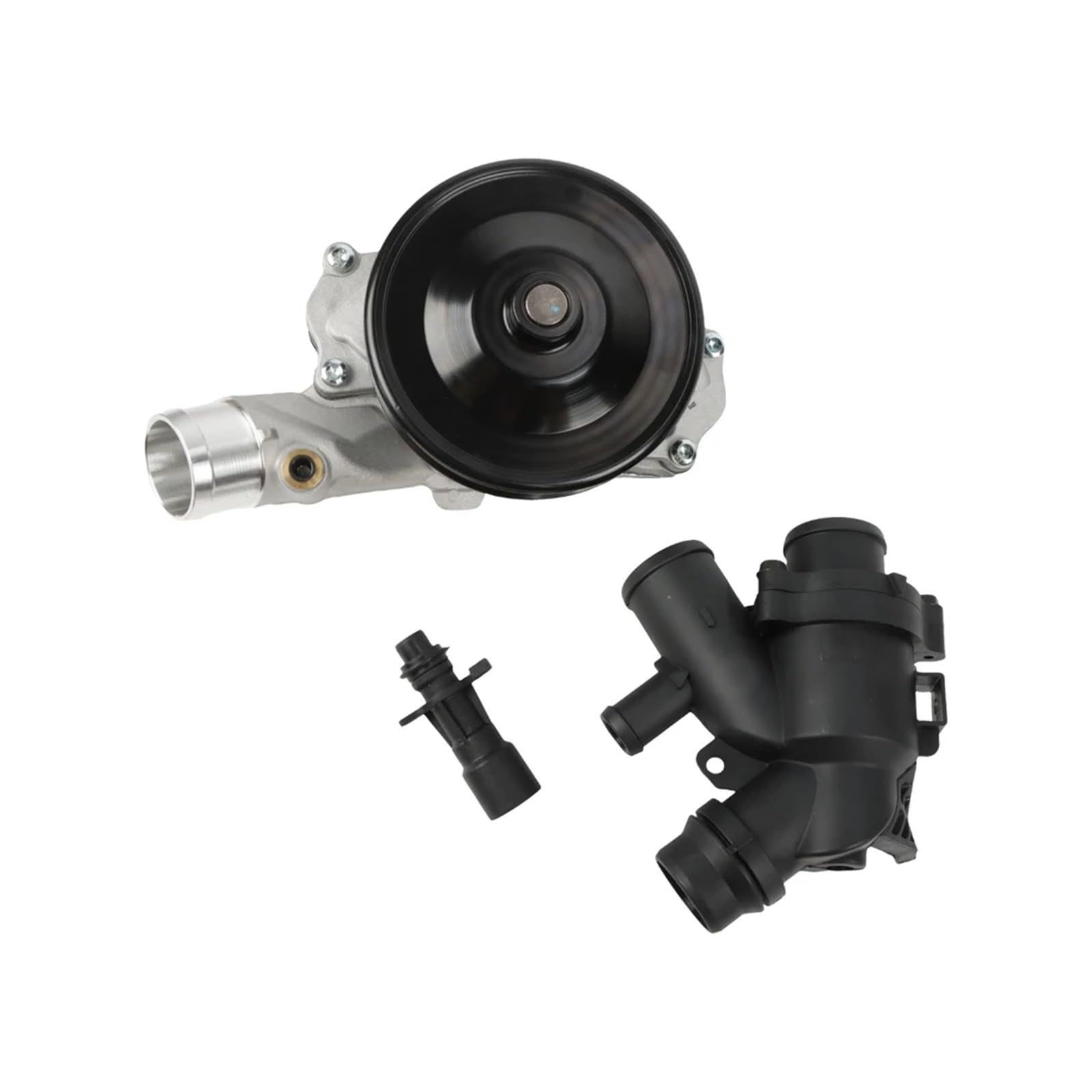 LR097165 LR028136 1 set pompa acqua automatica con bulloni guarnizioni connettore + kit termostato compatibile con ricambi auto Jaguar Land Rover V8 5.0L