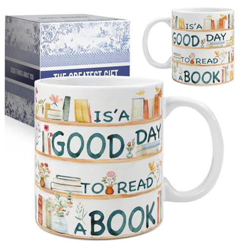 Taza de cerámica para lectura con diseño floral miniatura 1