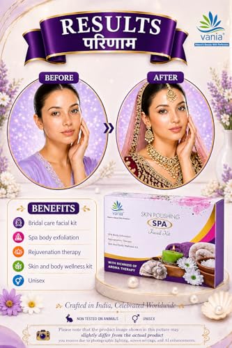 Image of Vania Skin Polishing SPA Facial Kit 2000 Gm + 100 Ml |For Men & Women|Aroma Skin Care|Self & Parlour Use| For Pre Bridals|Face & Body|Tip to Toe BeautylDashing Glow|With Tulsi & Geranium Oil|