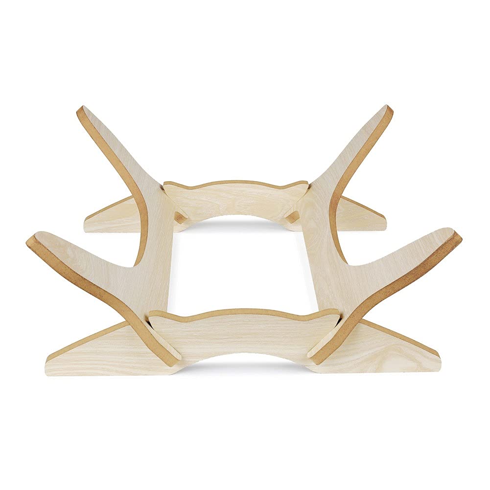 木製ペット用ベッド （手作り） 手作り木製 背の高いペット用 ペット食器（小）| sosion夢工場