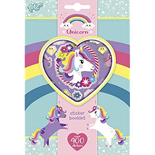 Totum Kit Créatif - Licorne - Unicorn - Sticker Book 4 Sheet - +250 Autocollants -