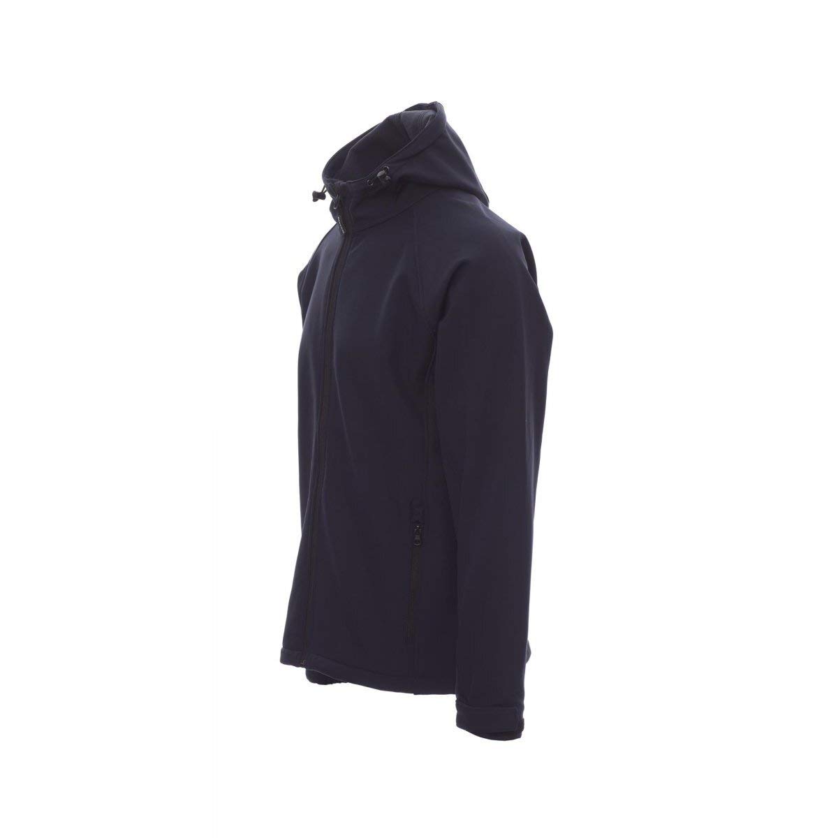 PAYPER Giacca con Cappuccio Uomo Soft Shell Gale TRASPIRABILE Impermeabile (L, Navy)