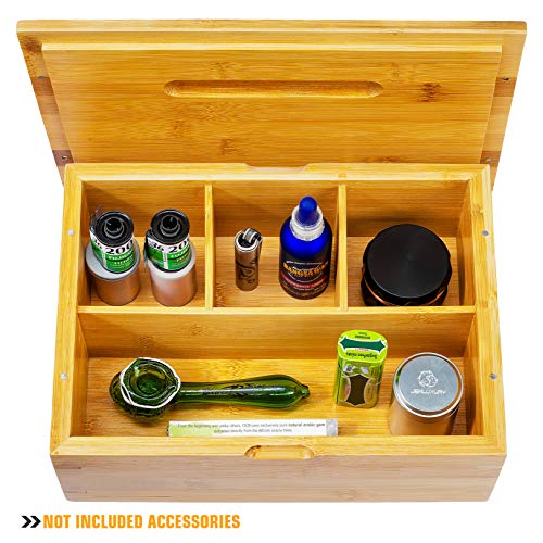 Stash Box Large with Rolling Tray – Handmade Decorative Stash Box - 11”