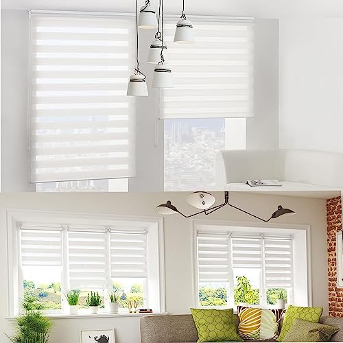 Store enrouleur occultant protection solaire visuelle store tissu double blanc