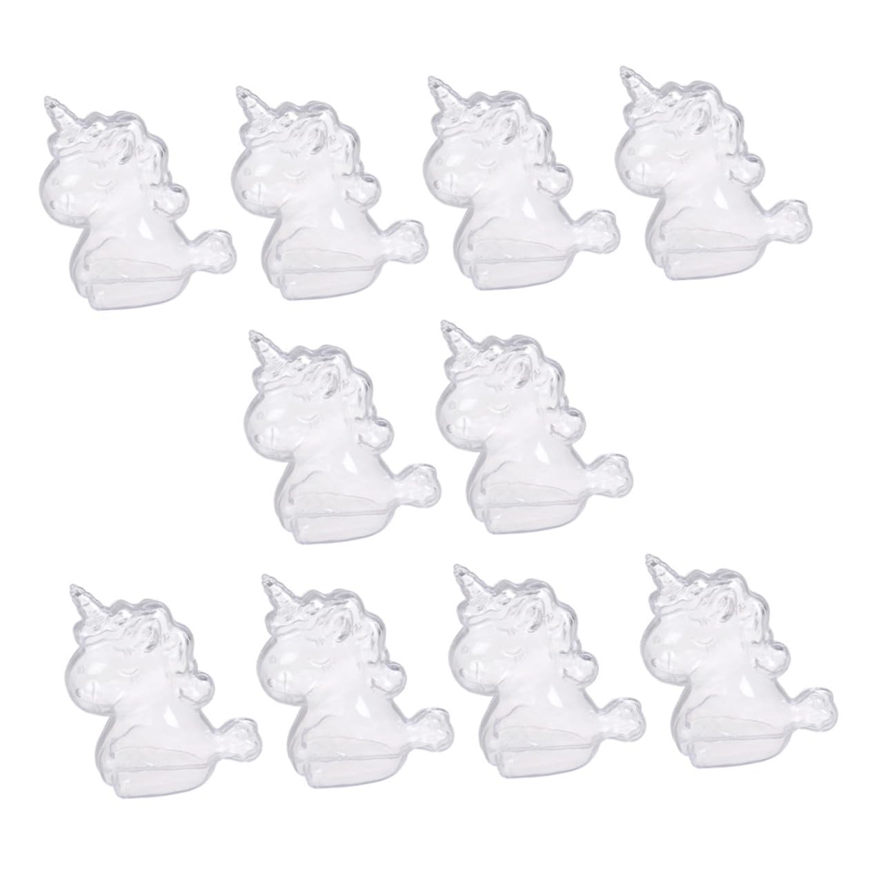 Lot De 10 Boîtes à Bonbons Transparentes En Forme De Licorne Pour Mariage, Anniversaire, Remise De Diplôme