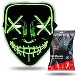 Máscara aterradora de alta calidad con función LED: garantía de terror para todos los fanáticos de Halloween