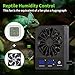 DAOTAILI Reptile Tank Fan with Thermometer & Hygrometer | LED Display, Auto Ventilation for Enclosures & Terrariums