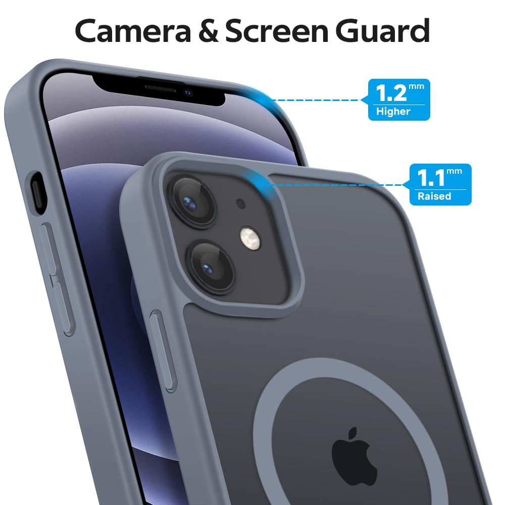 MOBESV MagSafe Hülle Für IPhone 12 Pro Max – Magnetisch, Mattiert, Stoßfest, Weiß