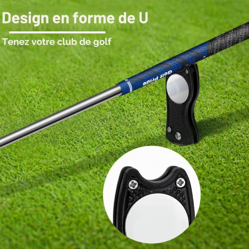 Outil de Réparation de Divot de Golf, 3 Pack Golf RelEve-Pitch Outil Pliable Fourche de Golf Tool avec Marqueur De Balle MagnEtique, Mini Outil Leger Portable pour Club Golf Sports en Plein Air – vue 6