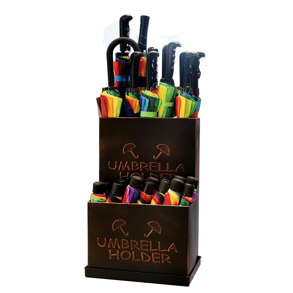 Seau de Rangement pour Parapluie Anti-Moisissure en Métal Solide