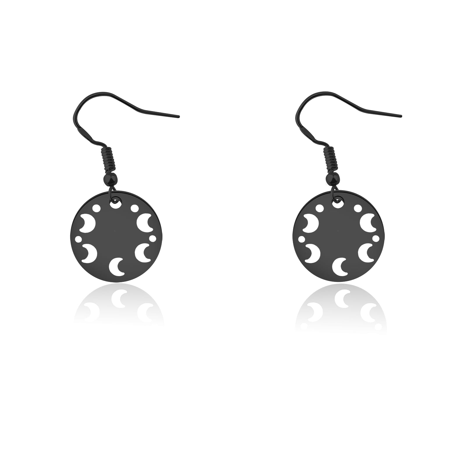 MAOFAEDMoon Phase Stud Earring For Women Moon Witchy Jewelry Hecate Lilith Earring Pagan Jewelry Moon Earring