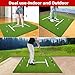 AIPSET Golf Mat 5x4ft Thicken Golf Hitting Mats Outdoor, Golf Practice Swing Mat, Golf Stance Mat, Golf Training Aid, Non-Slip/High-Elastic Base, w/ 10 Golf Tees & 8 Golf Balls