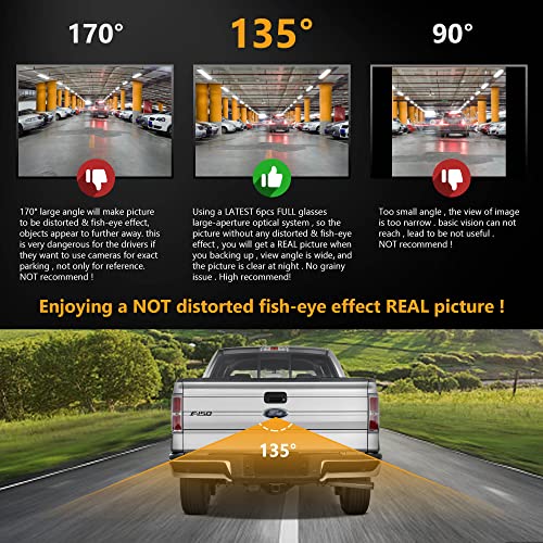 Natika Emblem Backup Camera For F150 F250 F350 F450(2009-2014) Flex(2009-2012) Ranger 2012 With Aftermarket Monitor No Distorted Affect Starlight Night Vision Cvbs | Ahd Waterproof Hd Backup Camera #TOP3