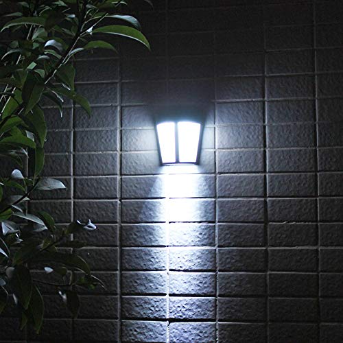 VOVOVO Luz Solar Exterior, LED Foco Solar IP65 Impermeable, Luces Solares Exteriores Cargue Durante El Día Y Trabaje De Noche, Iluminación Decorativa Luces Pared para Patio Garaje Jardín