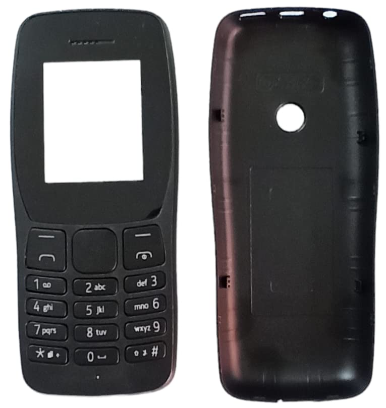 Image of Compatible with Nokia 110 (2019) (TA-1192) Front Back Body Housing Panel, Black