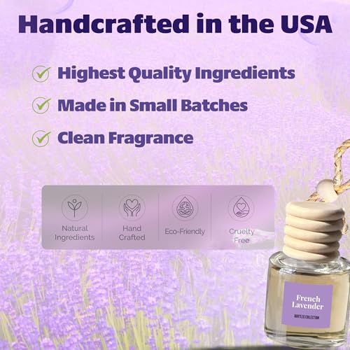 Image of Car Air Freshener Diffuser, Lavender Aromatherapy, Natural Fragrance Oil, Long Lasting, By Bootleg Collection, Made in USA