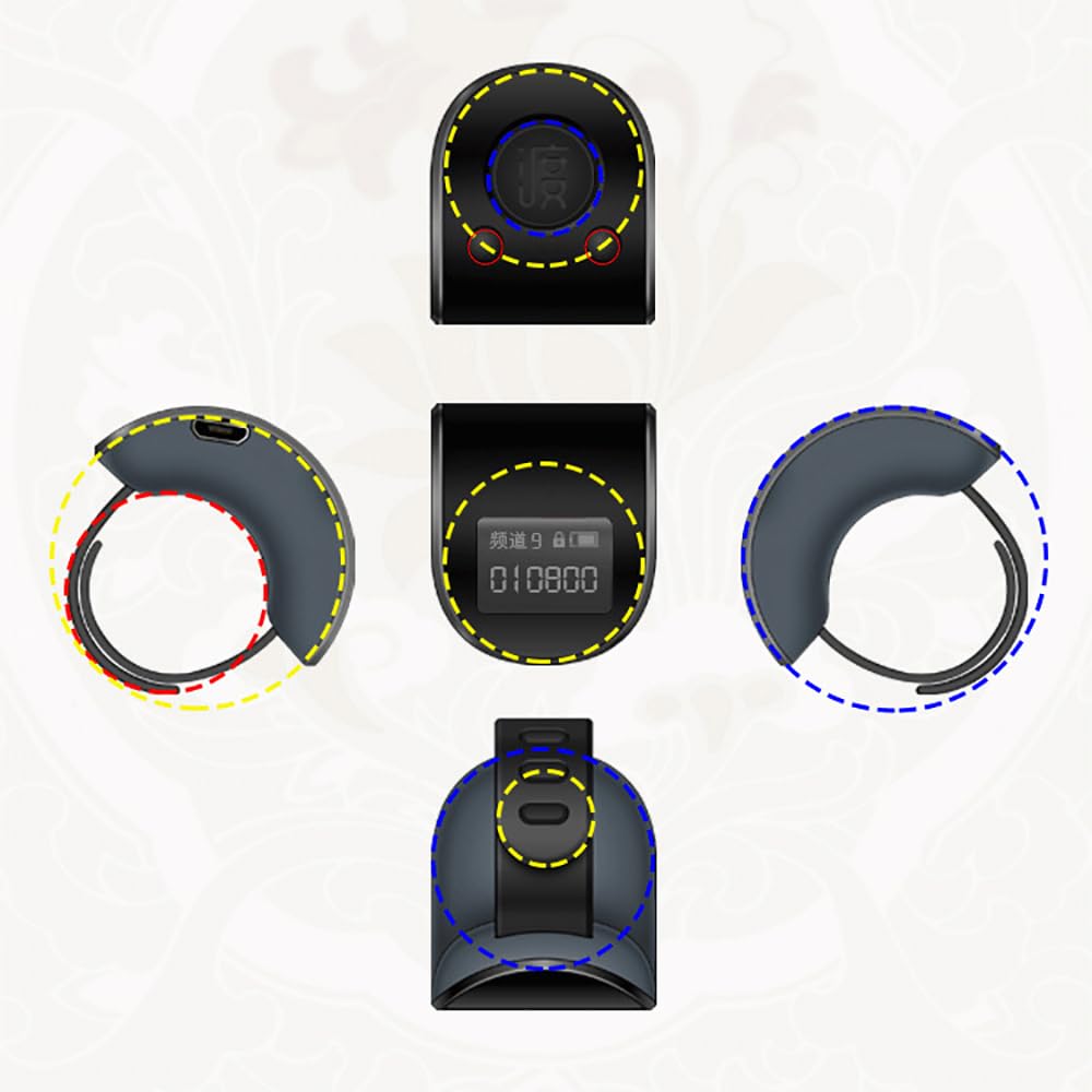 TsoLay Compteur Électronique, Compteur De Doigts, Compteur Intelligent 3 Pièces, Mémoire Hors Tension/écran De Verrouillage/Peut Enregistrer Neuf Ensembles De Données, pour Le Coaching, Le Tricot